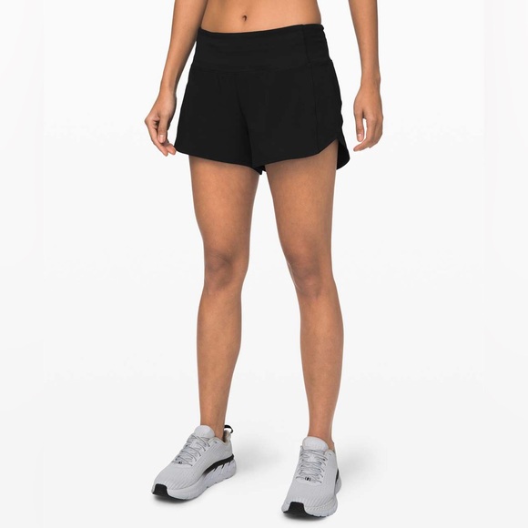 Lululemon Speed Up Mid-Rise Short 4” Black Size 6 EUC - Picture 3 of 7